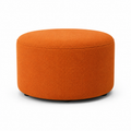 Callum 29-Inch Heathered Orange Round Ottoman