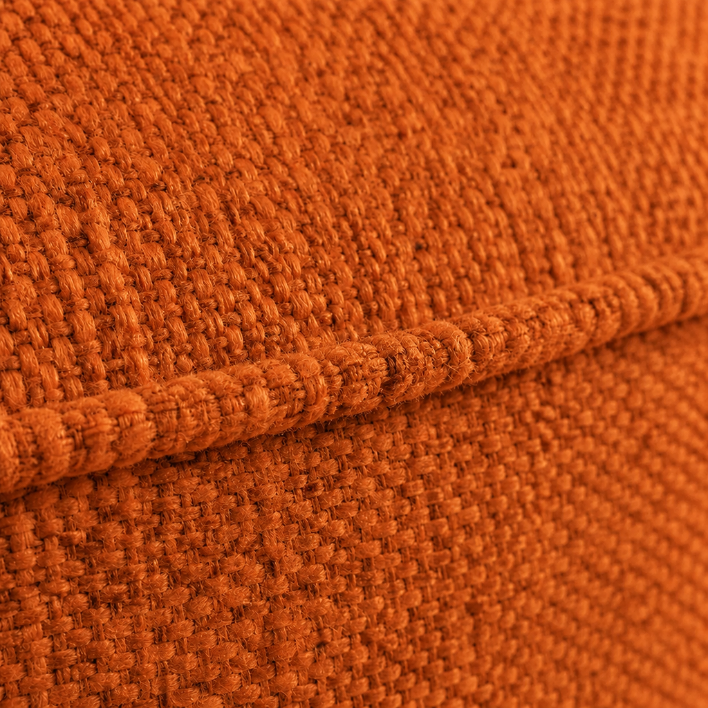 Callum 29-Inch Heathered Orange Round Ottoman