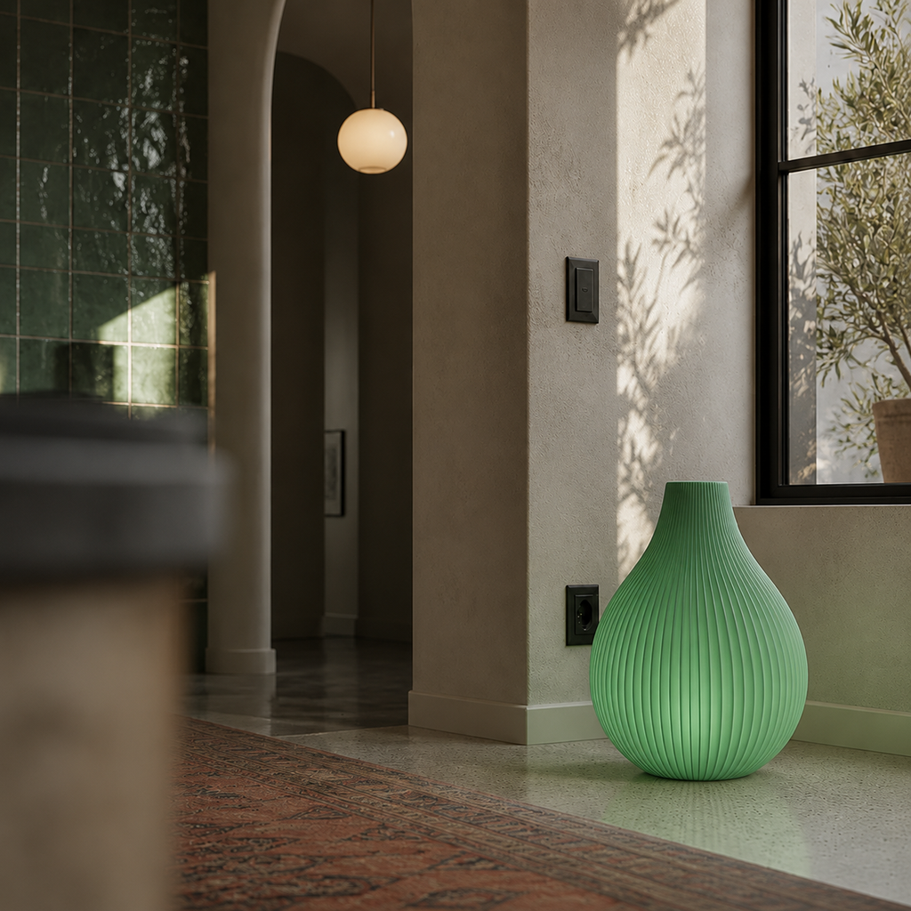 Delia Green Translucent Ceramic Table Lamp