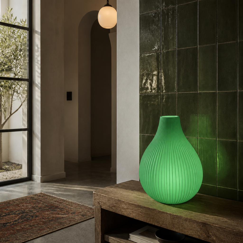 Delia Green Translucent Ceramic Table Lamp
